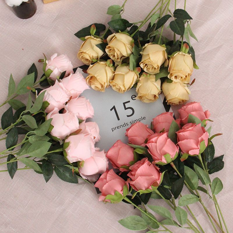 artificial flower rose home decoration living room furnishings dried flower bulgaria dining table high-end entry lux decoration fake flower