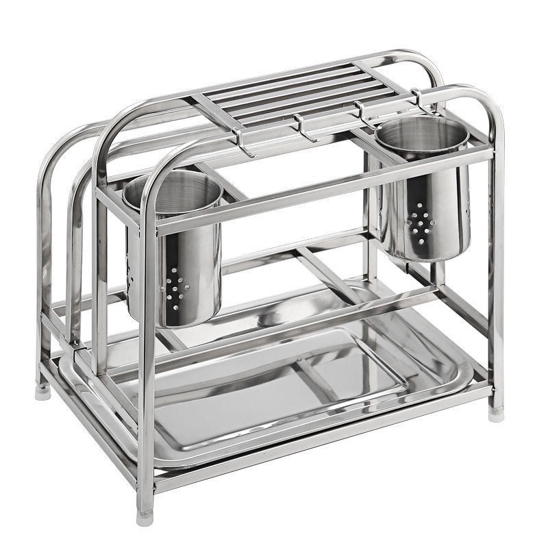 304 stainless steel knife holder kitchen chopping board rack assembly-free storage rack multi-functional chopsticks holder kitchenware storage rack