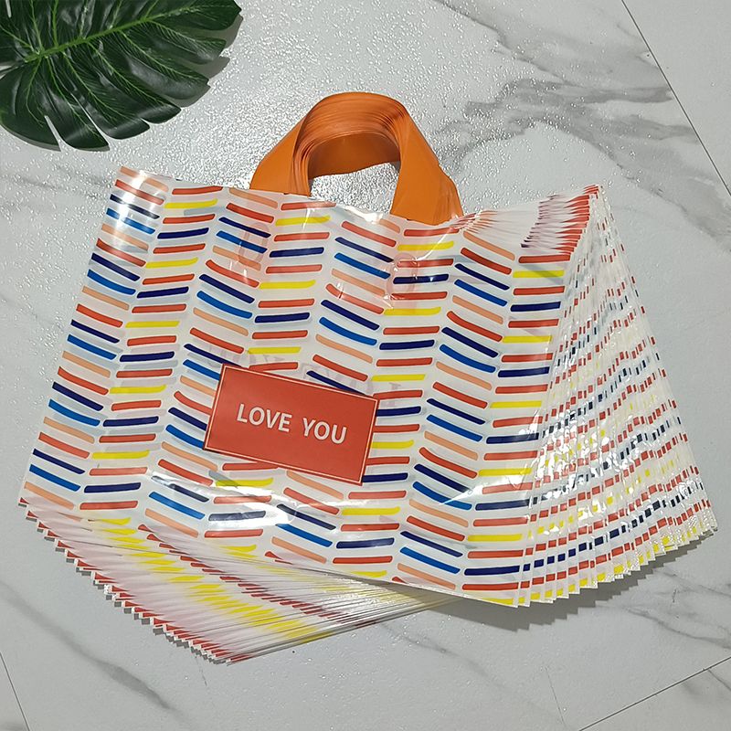 online celebrity dopamine portable plastic clothing store bag exquisite gift shopping bag thickened men and women suit bag custom