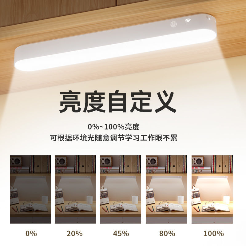 LED Desk Lamp Eye Protection Study Light Student Dormitory Bedroom Bedside Night Light Charging Plug-in Remote Control Cool Lamp Super Bright