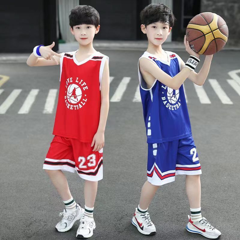 children‘s clothing 6 boys summer suit middle and big children 7 student sleeveless 8 sports 9 basketball jersey 10 handsome 12 boys 15 years old