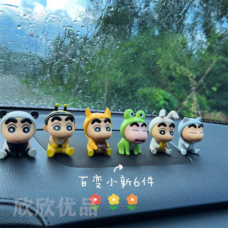 crayon xiaoxin car decoration advanced sense car interior decoration central control cute funny study and bedroom desk decorations