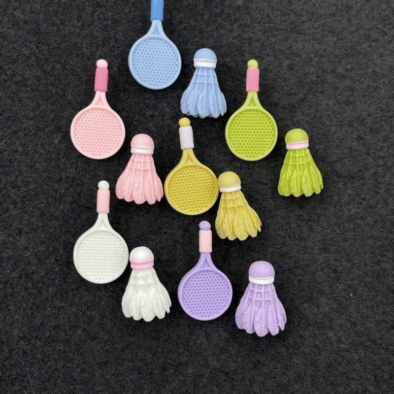 cute cartoon badminton badminton racket three-dimensional brooch good-looking handmade badge clothes and bags decoration