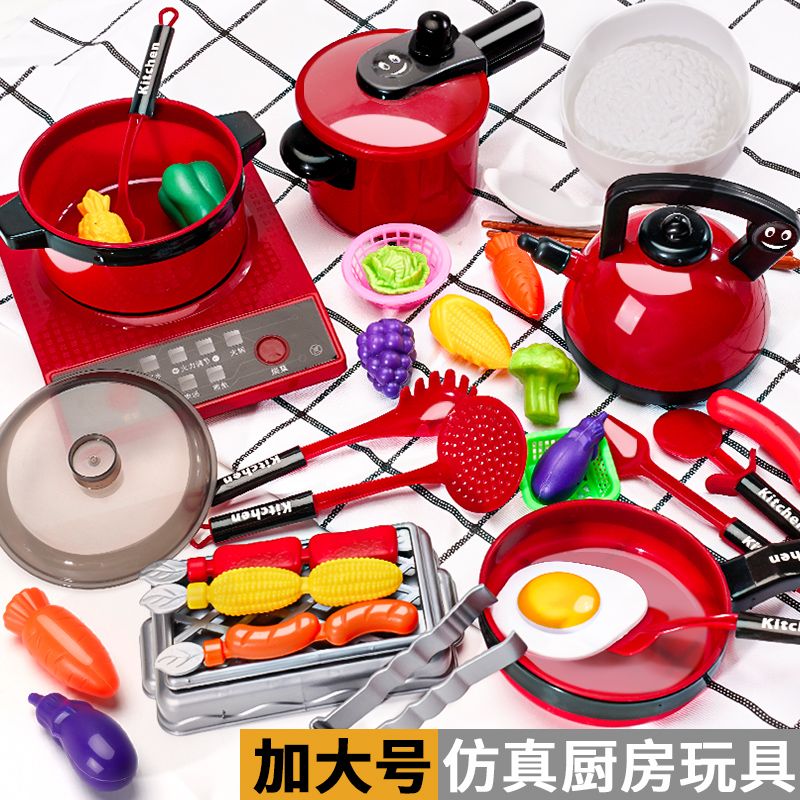 children‘s toys play house kitchen educational toys cutting music girl simulation kitchenware cutting fruit 3 to 6 years old boy