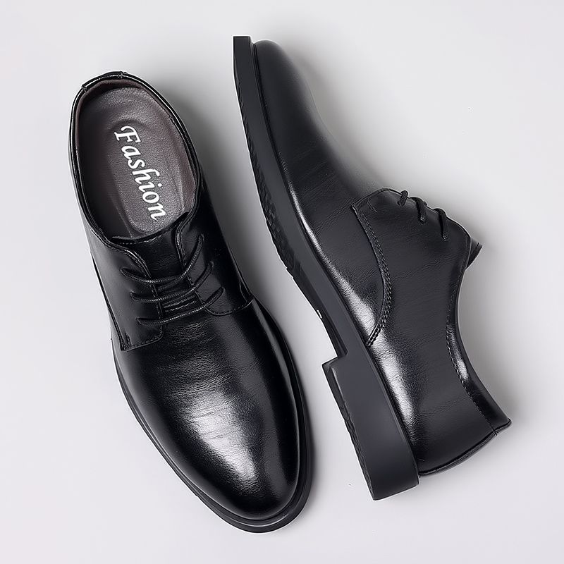 summer casual leather shoes men‘s business formal wear leather soft bottom breathable pointed toe casual british wedding bridegroom suit shoes