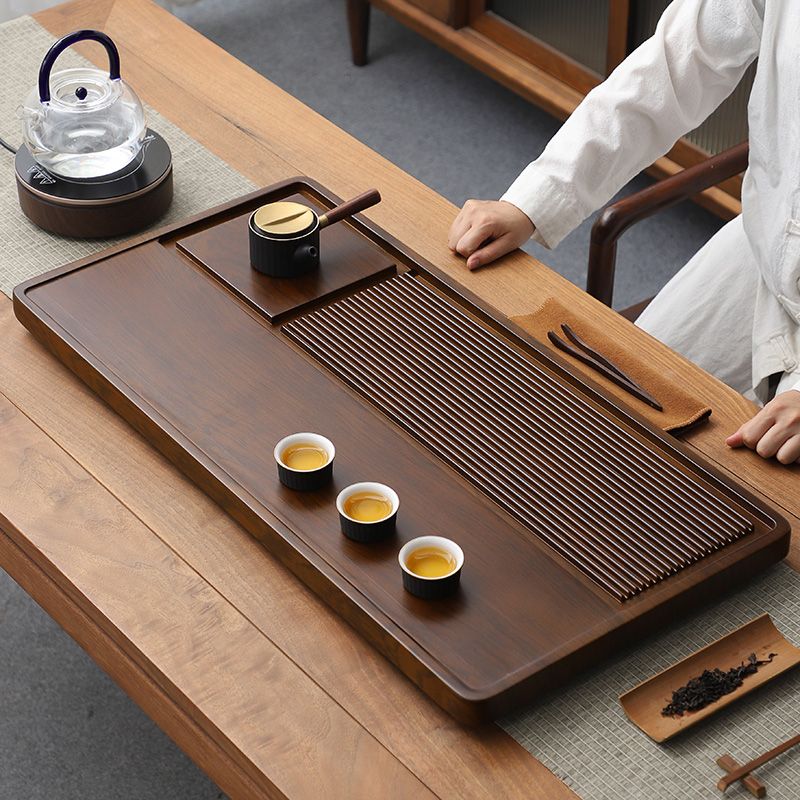 tea tray solid wood household bakelite new dry pour small tea table whole high-end office kung fu tea set drainage tea pitcher