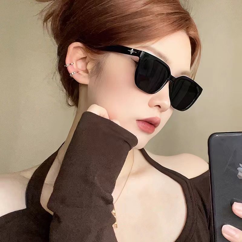 high-end gm cute funny men‘s and women‘s round face internet-famous sunglasses trendy photo show face small uv protection funny sunglasses