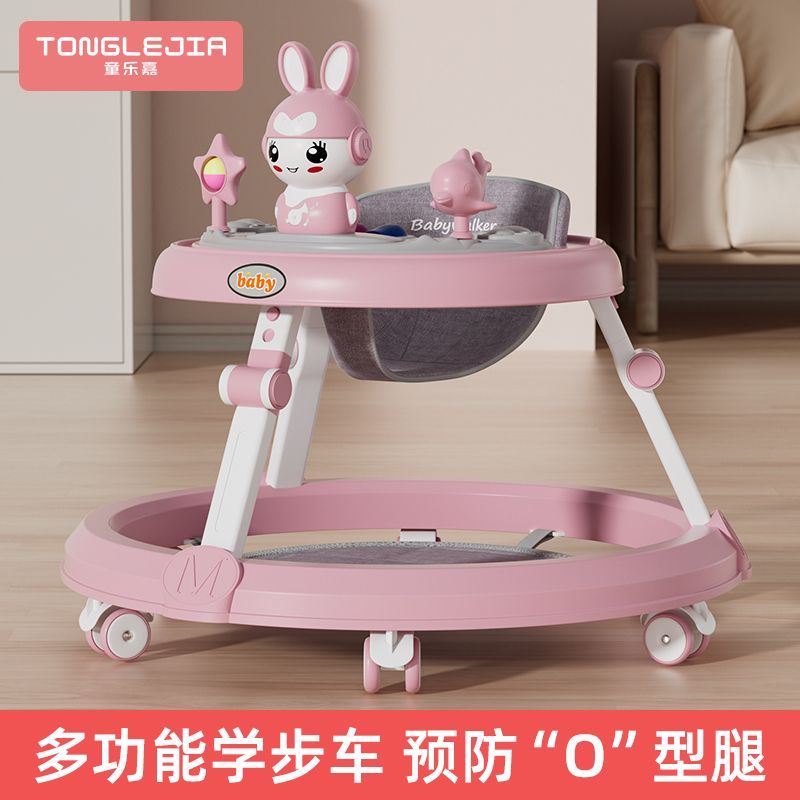 baby walker music multifunctional anti-o-leg anti-flip foldable 6-18 months baby walker