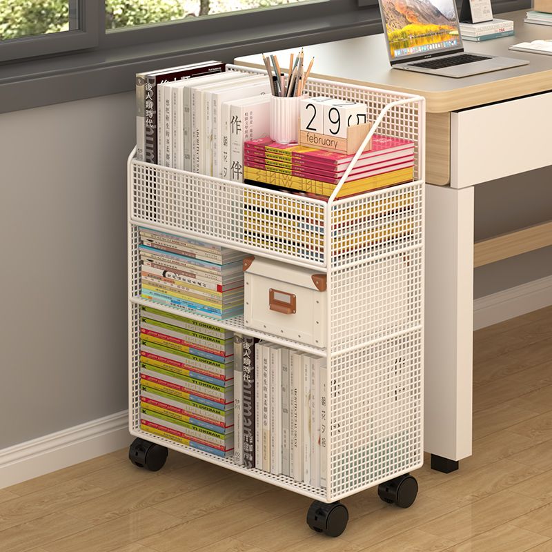 under-table storage rack movable small bookshelf desk storage rack simple iron storage rack book storage