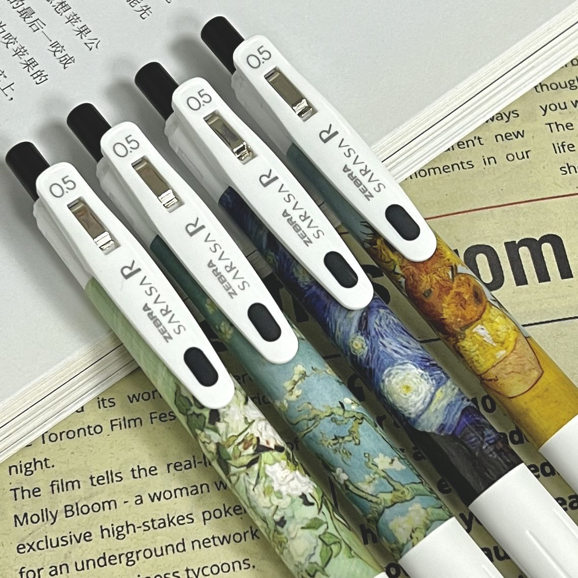 zebra limited joint van gogh thick ink not smudge gel pen jj29jjj15 press quick-drying ball pen