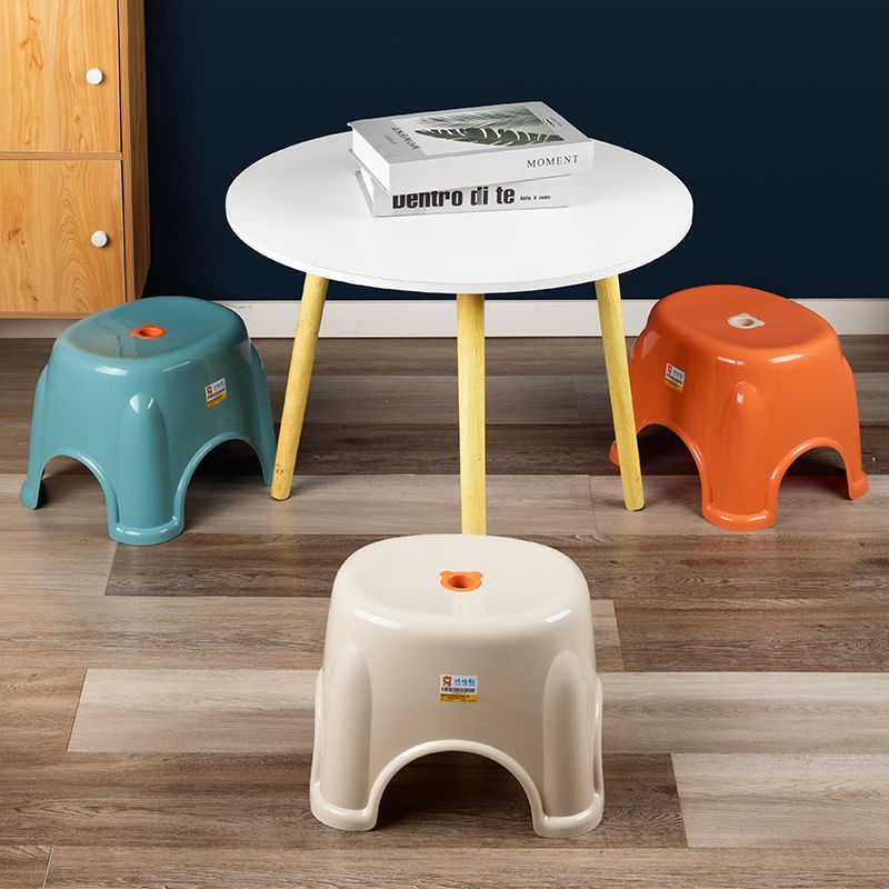 new plastic children's stool kindergarten baby chair round stool household low stool non-slip thickened vulcanized rubber small bench