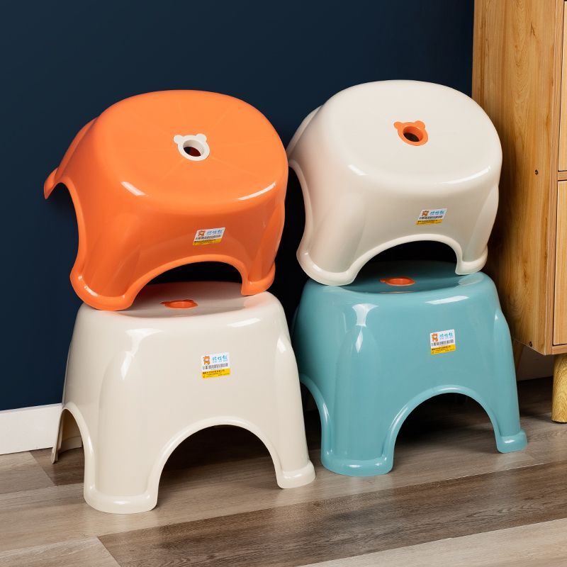 new plastic children's stool kindergarten baby chair round stool household low stool non-slip thickened vulcanized rubber small bench