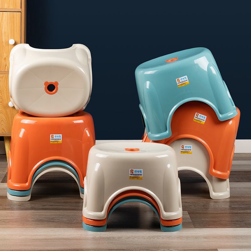 new plastic children's stool kindergarten baby chair round stool household low stool non-slip thickened vulcanized rubber small bench