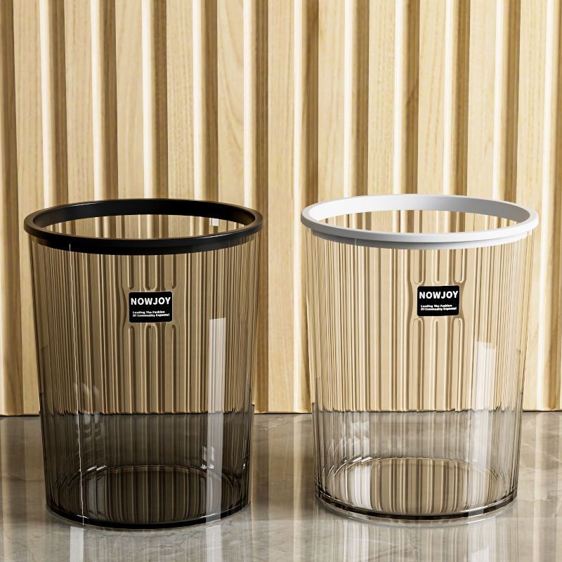 [factory direct sales] trash can large plastic household living room bedroom kitchen bathroom without lid with pressure ring nordic