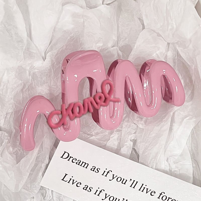 online celebrity dopamine candy color hair clip back head updo temperament shark clip large hairpin high-grade hair accessories