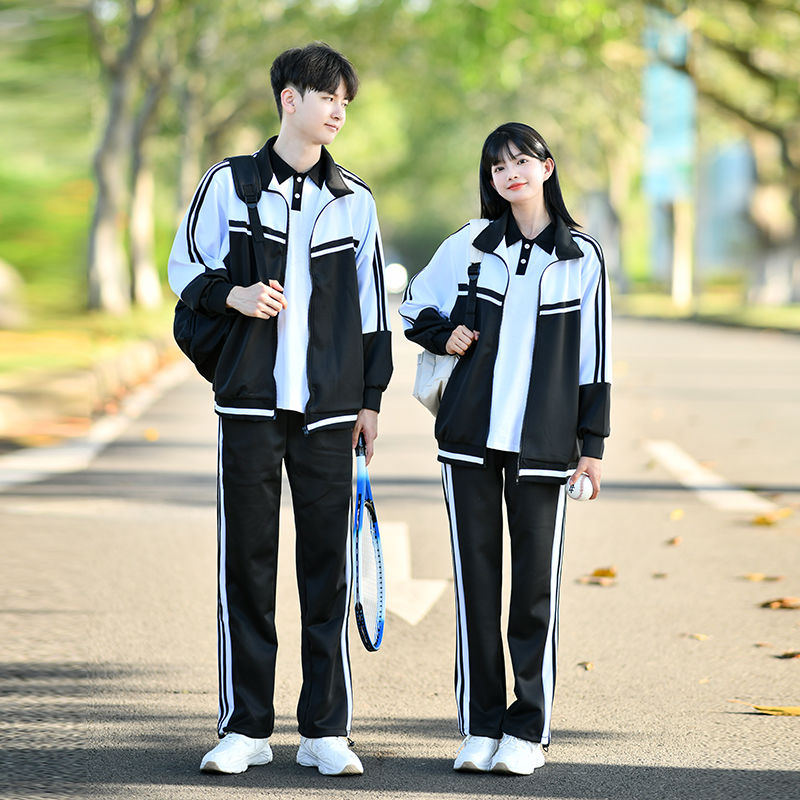 customized spring and autumn junior high school uniform business attire college style junior high school student uniform high school student sports meeting three-piece set