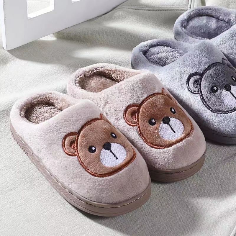 spring and autumn children cotton slippers boys and girls non-slip soft platform kid‘s cartoon slippers baby slippers big middle children