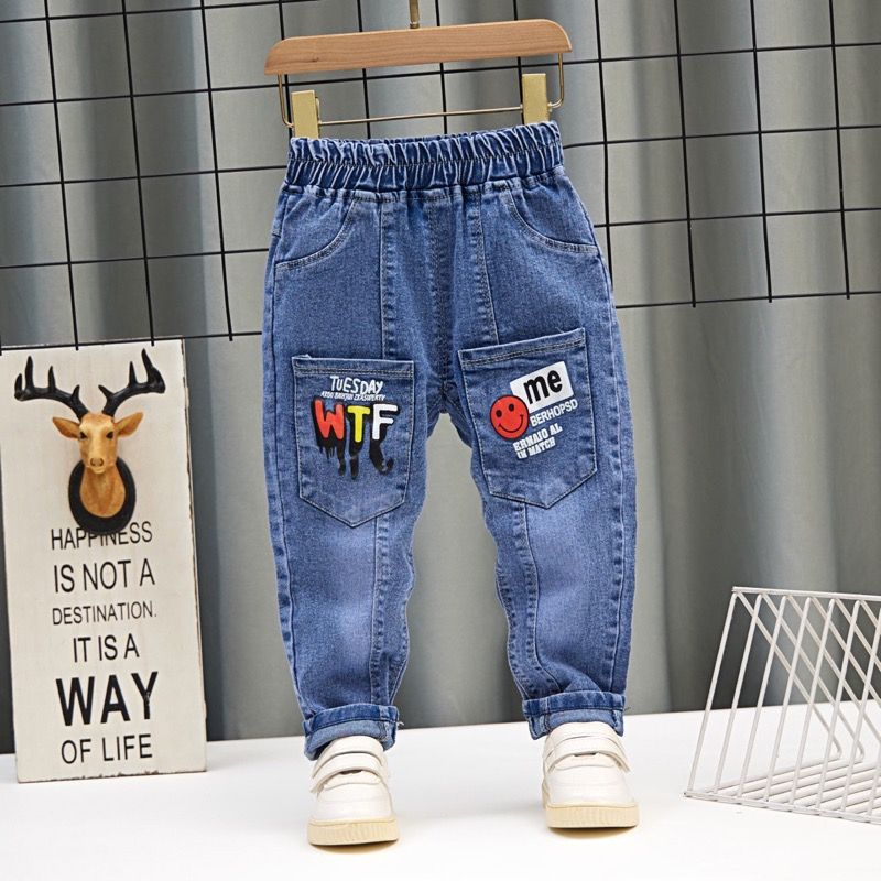 boy‘s unlined trousers spring new children‘s clothing children spring clothes 2-3-4-5-6 years old baby spring fashion jeans