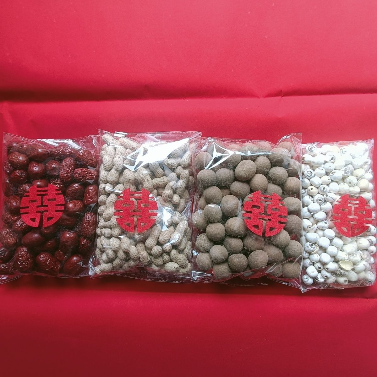 early birth dried fruit combination red dates cinnamon peanut lotus seed throw on beds press bed decoration wedding wedding celebration supplies