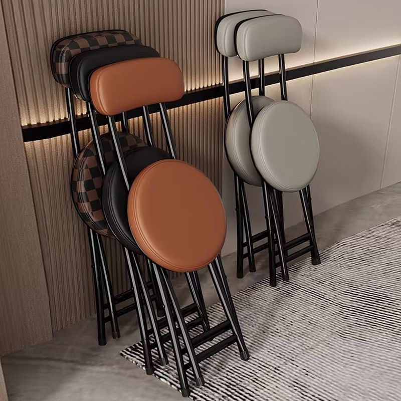 folding chair home dining chair simple chair leisure armchair dormitory stool balcony arm chair portable adult round stool