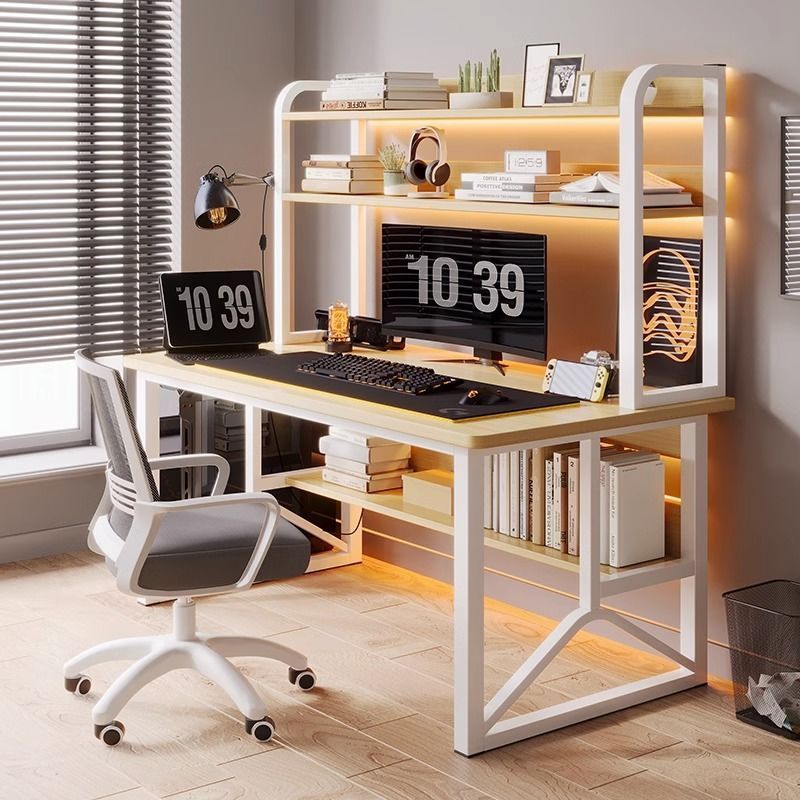 desk bookshelf integrated table bedroom and household computer desk desktop student learning writing desk simple office table