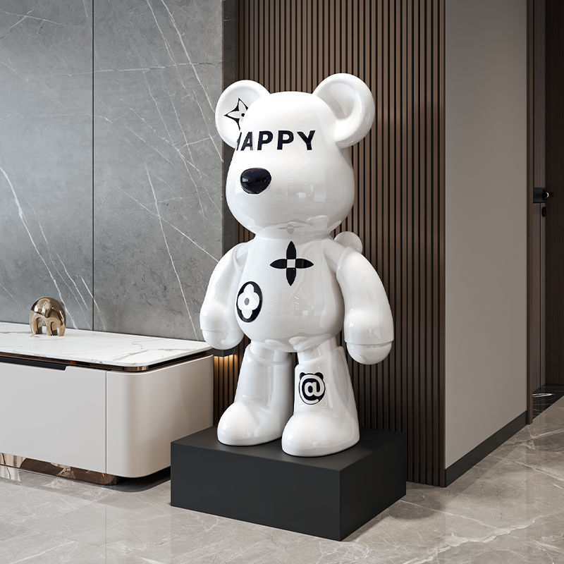 large floor internet celebrity violent bear decoration living room coin bank light luxury high-end decoration high-end elegant and classy