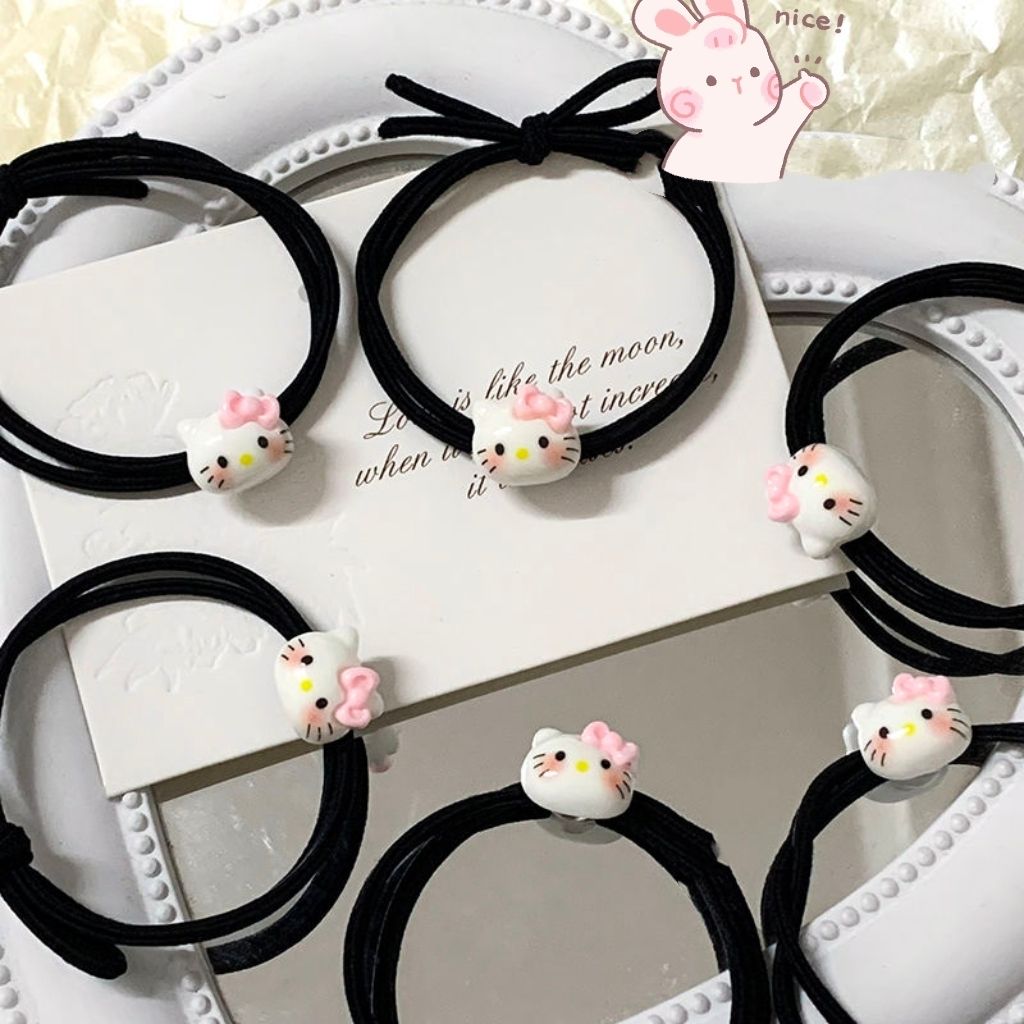 cute  hair rope simple ins hair band for girls couple girlfriends bracelet small rubber band for boyfriend mori style hair ring