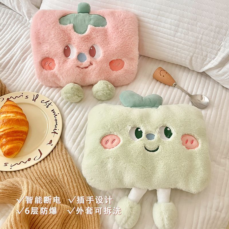 cute plush hot water bag charging dormitory explosion-proof hot-water bag electric heating bag bed special hand warming product belly compress