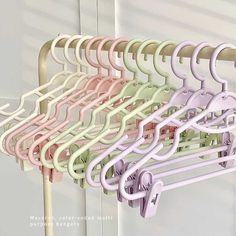 non-slip household hanger clothes seamless suit clothes hanger with clip clothes hanger jk skirt clip pant rack hanger multifunctional