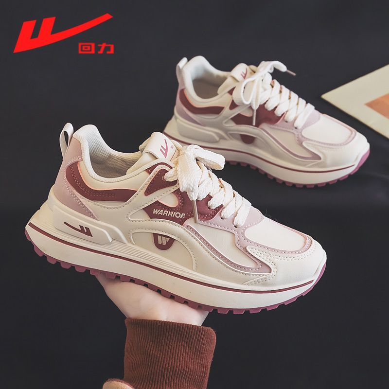 warrior women‘s shoes sneakers for women 2023 new autumn wild running shock absorption lightweight platform daddy shoes women