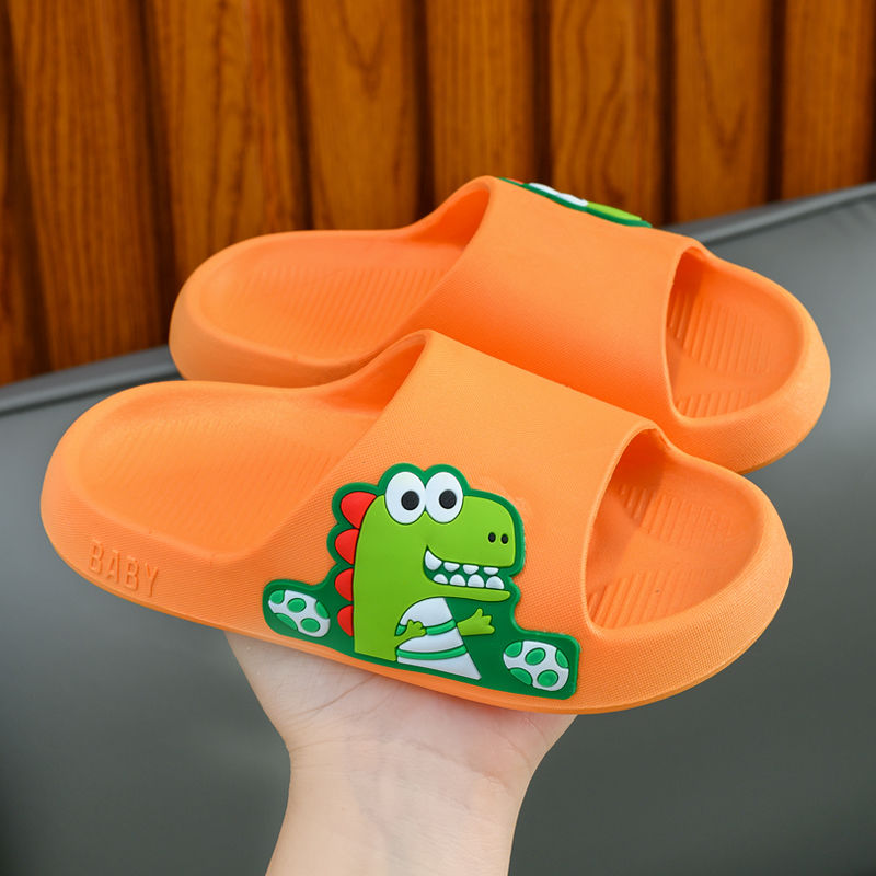 boy slippers summer baby girl household bathroom bath non-slip soft bottom slippers little boy dinosaur sandals