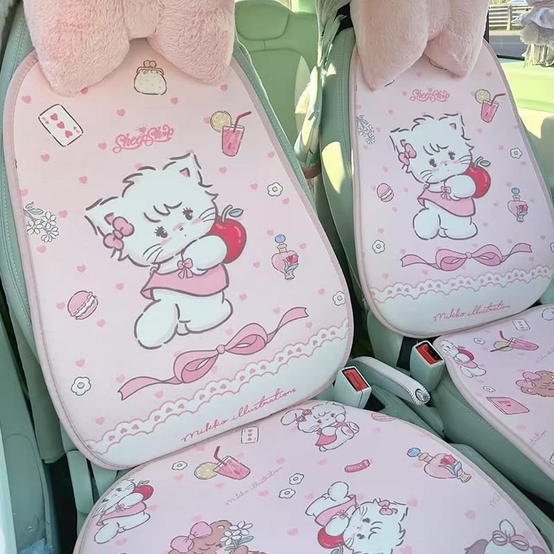 mikko car interior universal car cushion backrest women‘s cute car seat cushion pink car cushion