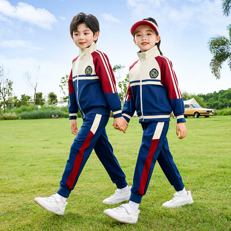 kindergarten suit primary school student three-in-one school uniform suit spring and autumn children business attire grade one new sportswear