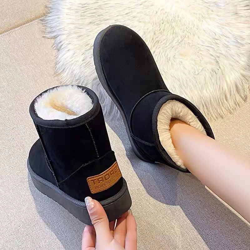 extra thick snow boots for women 2023 new winter fleece-lined thickened northeast ugg non-slip warm extra thick cotton shoes