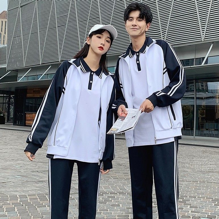 school uniform for middle school students three-piece spring and autumn sportswear suit junior high school business attire college style winter group clothes customization