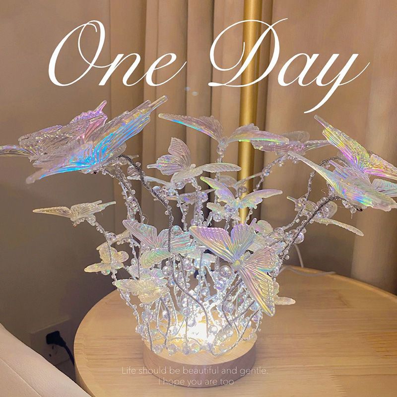 [xiaohongshu same style] homemade by hand diy colorful butterfly small night lamp complete material package gift for girlfriend