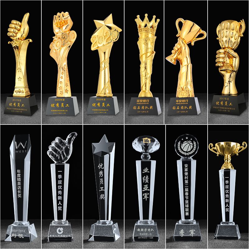 crystal trophy customized creative metal customized football basketball champion medal honor games children kindergarten