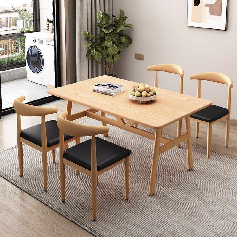 dining table modern simple dining table household small apartment commercial restaurant dining tables and chairs set 4 people 6 people rectangular table