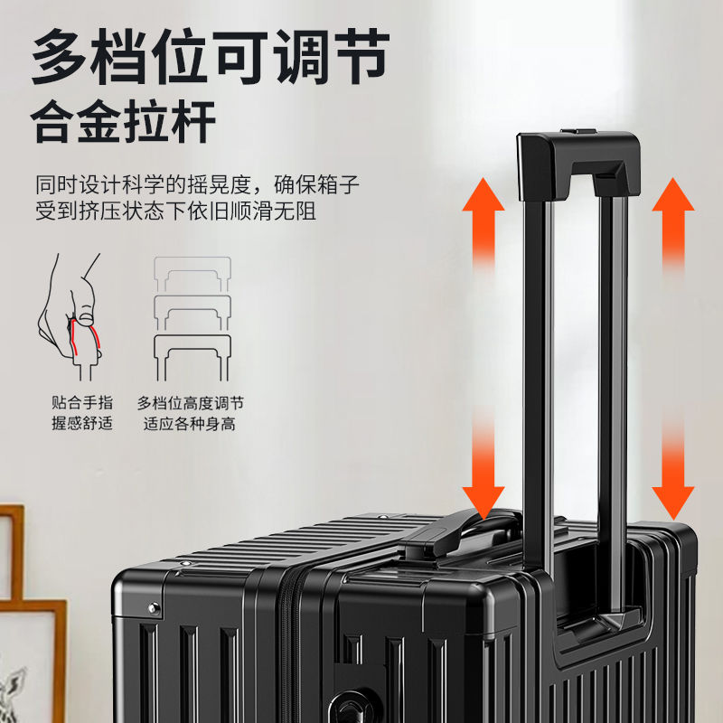 Women's Luggage 2023 New Trolley Case Men's Durable Large Capacity Suitcase 26-Inch Boarding Case Leather Case