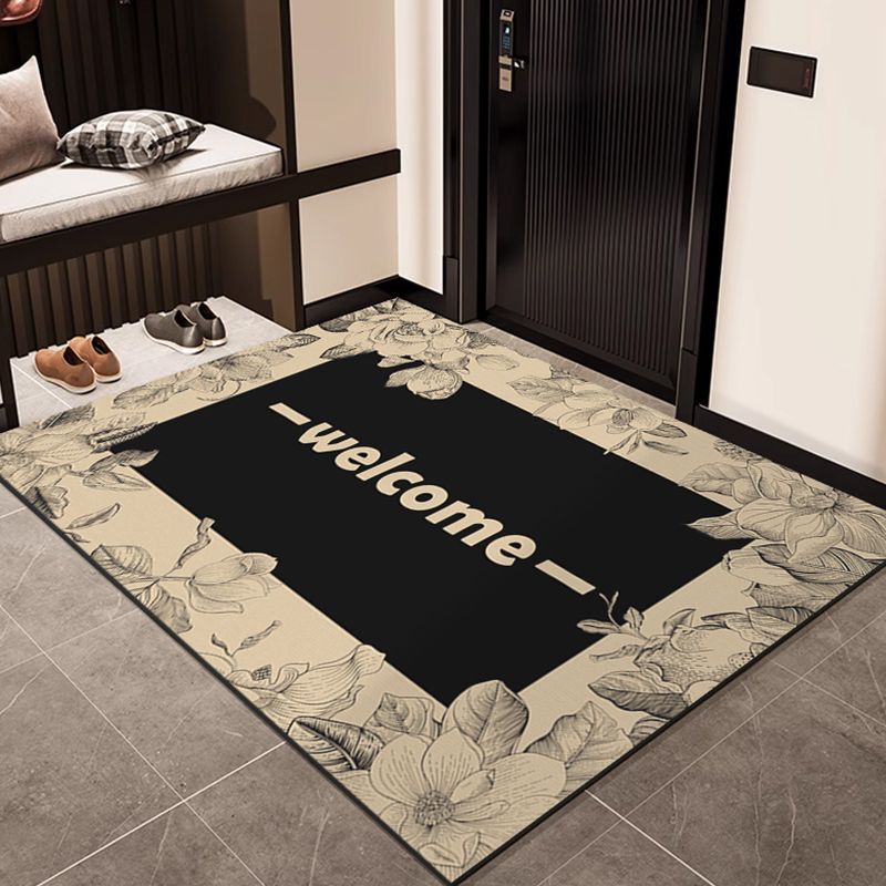 classic style hallway floor mat simple high-grade camellia carpet bedroom ins wind stain-resistant wear-resistant foot mat easy to handle