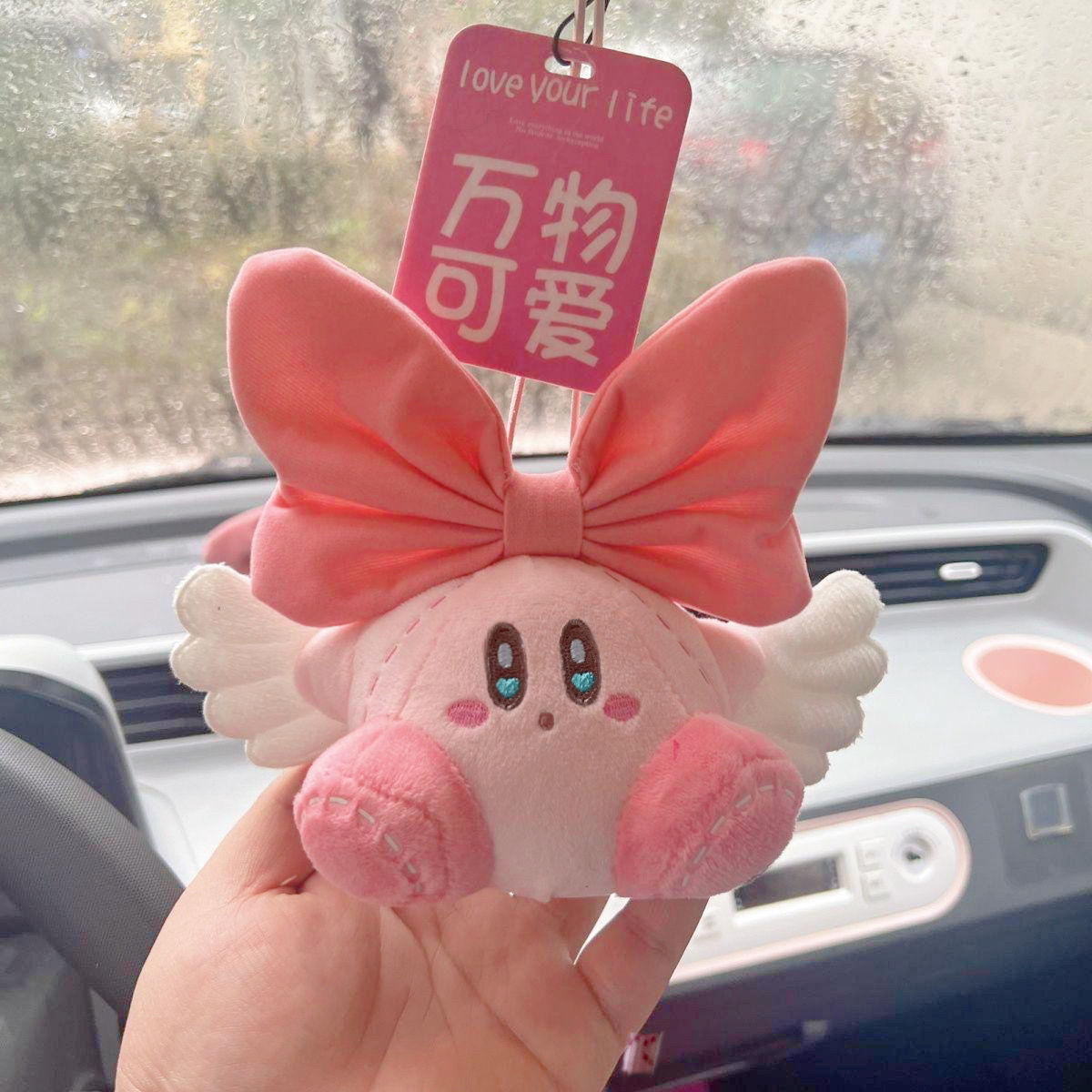 angel star card bow cartoon auto car pendant than tiktok xiaohongshu furry hot-selling ornaments