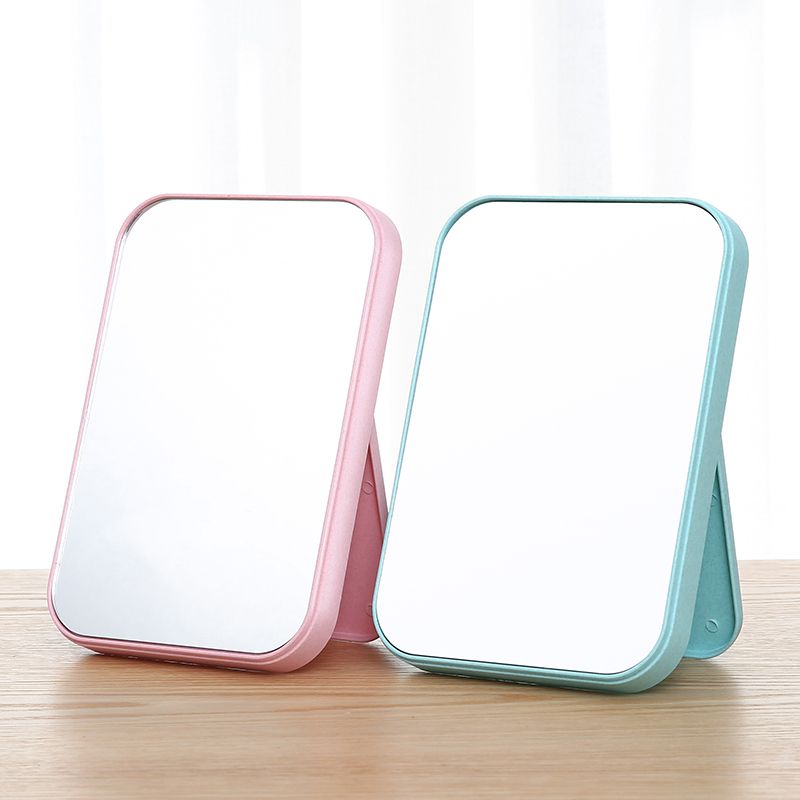 hd single-sided desktop makeup mirror cosmetic mirror bedroom square princess mirror portable simple folding beauty mirror