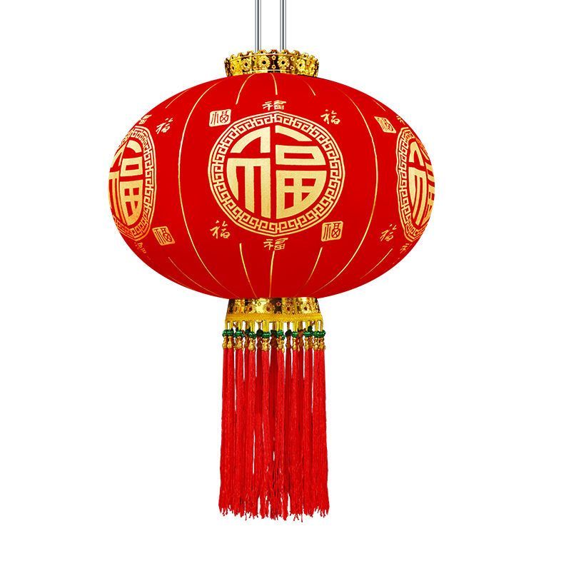 2023 New Spring Festival New Year Red Blessing Character Lantern New Year Chandelier Decoration Outdoor Gate Balcony Hanging Decoration