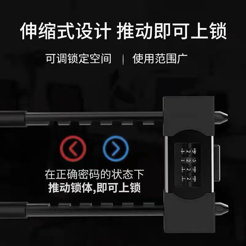 anti-theft password lock padlock u-shaped glass door lock store old-fashioned longevity safe lock household mortise lock u-shaped outdoor waterproof anti-rust