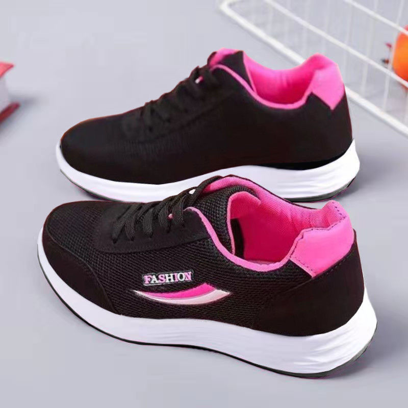 women‘s shoes spring and autumn new trendy versatile casual sneakers breathable deodorant cloth shoes non-slip wear-resistant running shoes