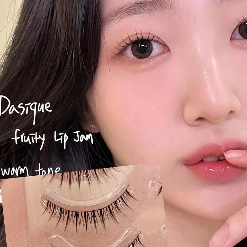 korean-style boiled water eyelashes! distinct look women‘s team light and transparent fairy one-piece natural false eyelashes novice