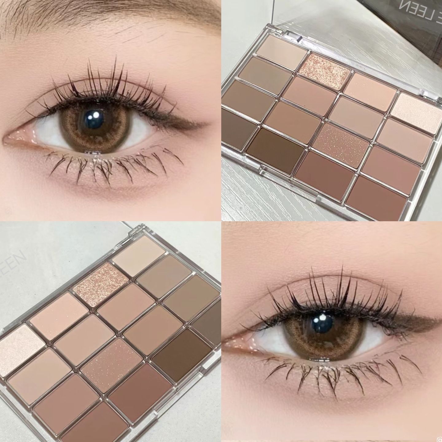 korean style eyeshadow plate 16 color pearlescent matte pink earth brightening lying silkworm daily light makeup low saturation nude color pseudo plain face