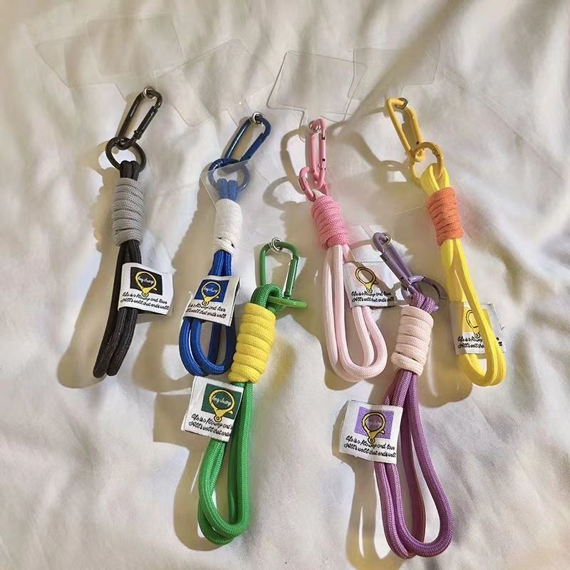 special trendy style ins lanyard universal phone short carrying strap portable ccd handmade keychain pendant wrist strap anti-lost