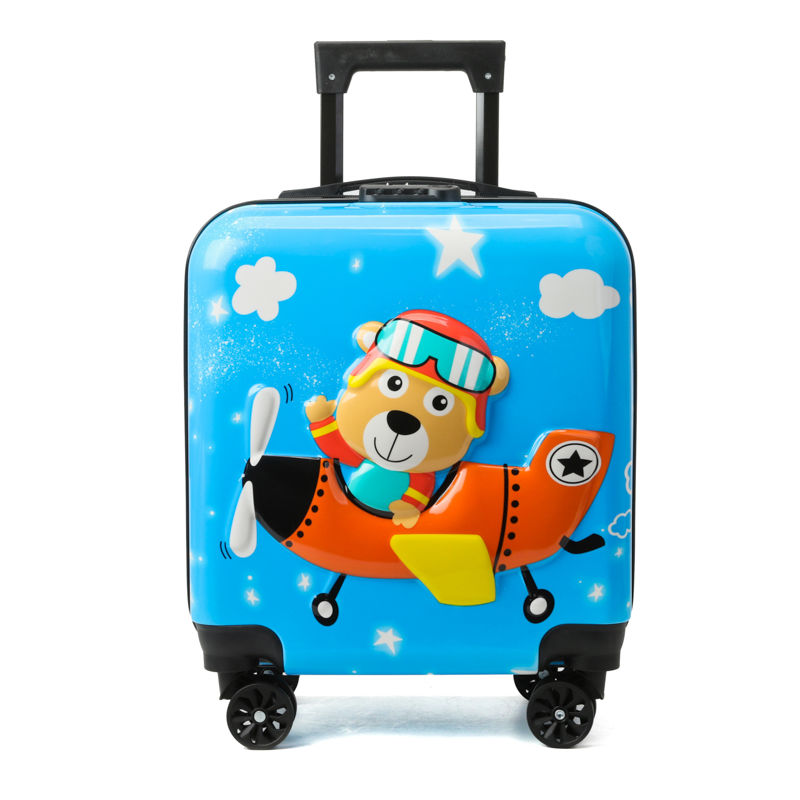 cartoon children student trolley case men‘s and women‘s luggage password suitcase 18-inch 20-inch universal wheel boarding bag suitcase