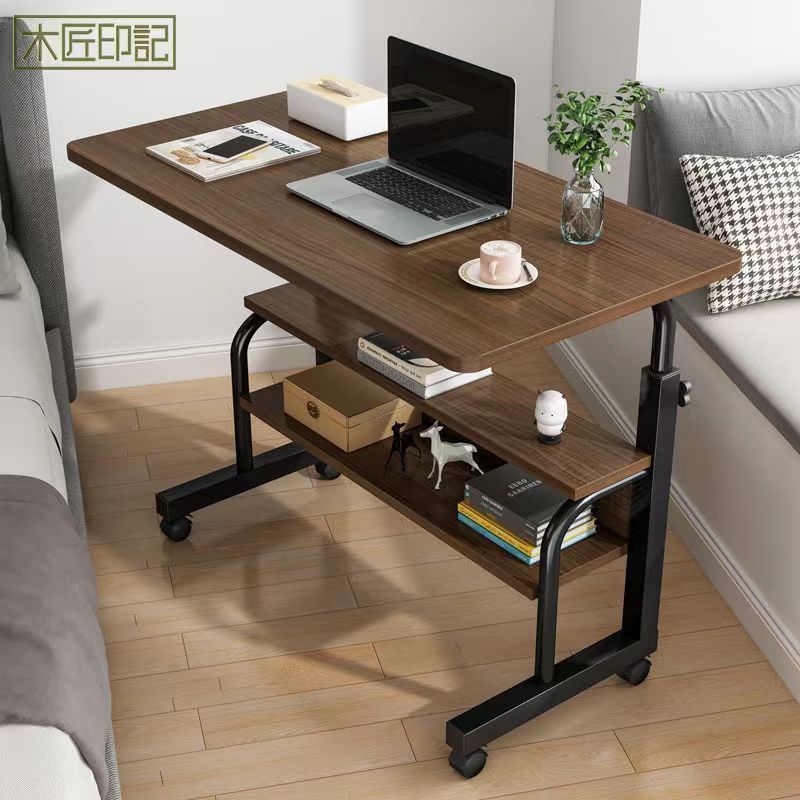 bedside table movable simple table bedroom rental house home laptop desk bed study table rental